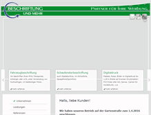 Tablet Screenshot of beschriftung-und-mehr.de